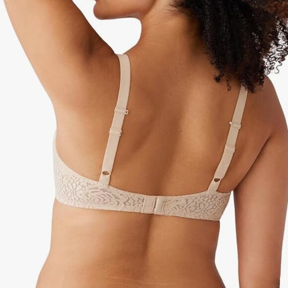 NWT Wacoal Women's Halo Lace Unlined Convertible Underwire Bra, natural nude - Picture 3 of 5